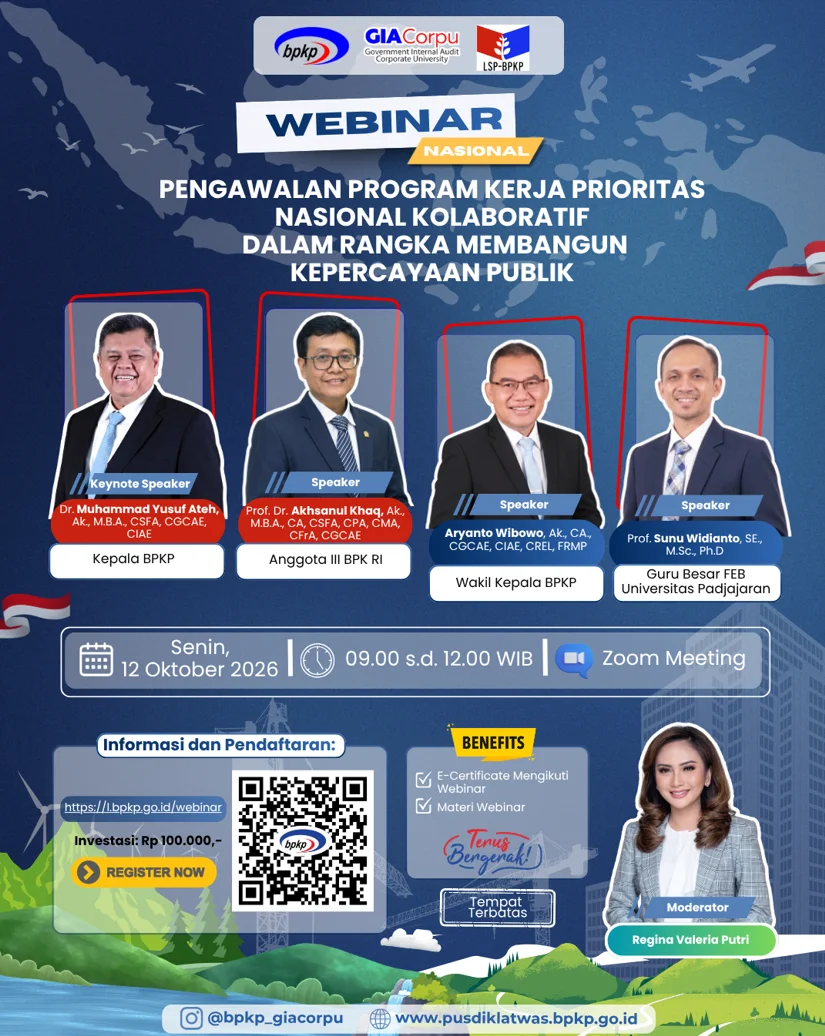 Webinar Pengawalan Program Kerja Prioritas Nasional Kolaboratif Dalam Rangka Membangun Kepercayaan Publik